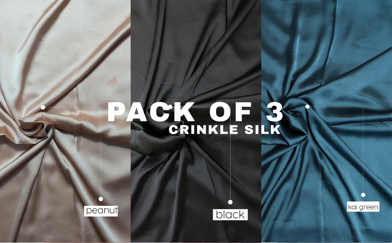 PACK OF 3 (CRINKLE SILK)